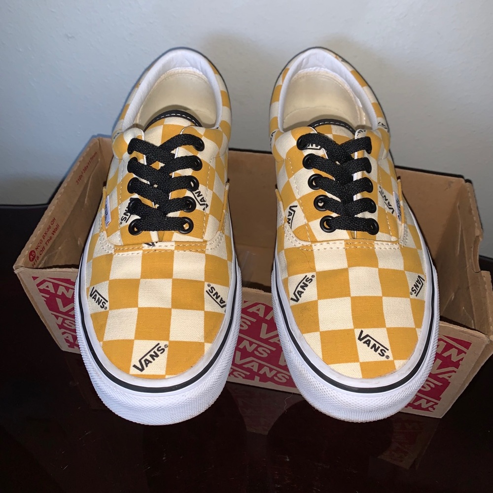 Yellow Checkered Vans